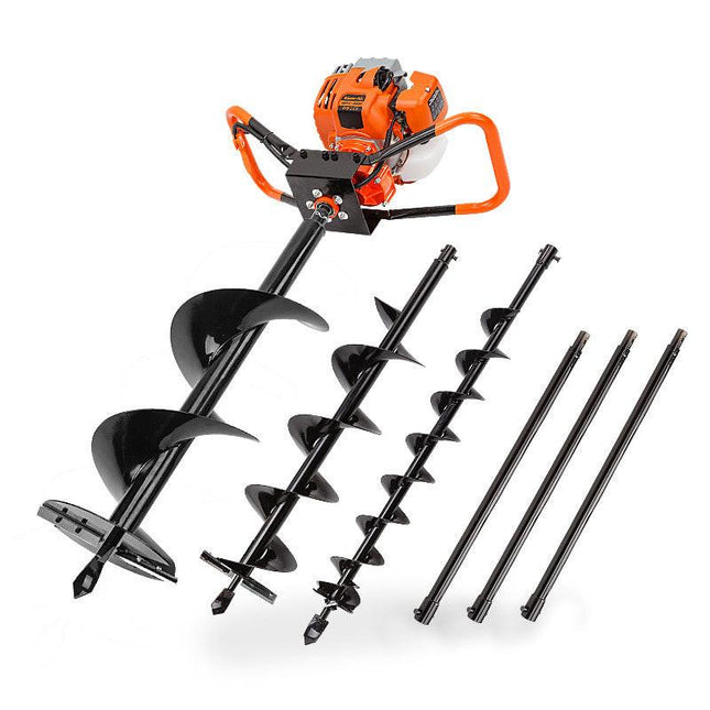 Baumr-AG Post Hole Digger 75CC Posthole Earth Auger Fence Borer Petrol Drill Bit.