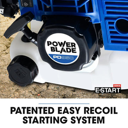 POWERBLADE PD950 52cc 2-Stroke Petrol Post Hole Digger, w/ 3 Auger bits, 600mm Extension Shaft.