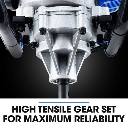 POWERBLADE PD950 52cc 2-Stroke Petrol Post Hole Digger, w/ 3 Auger bits, 600mm Extension Shaft.