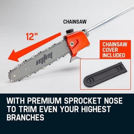 MTM 62CC Long Reach Pole Chainsaw Hedge Trimmer Pruner Chain Saw Cutter Multi Tool.