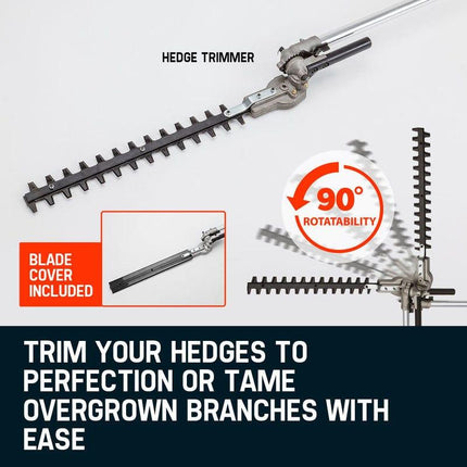 MTM 62CC Long Reach Pole Chainsaw Hedge Trimmer Pruner Chain Saw Cutter Multi Tool.