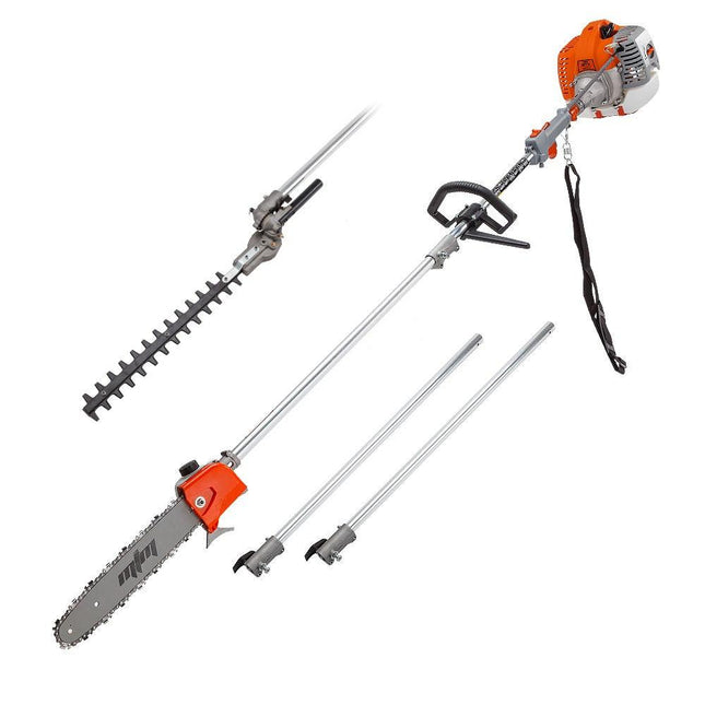 MTM 62CC Long Reach Pole Chainsaw Hedge Trimmer Pruner Chain Saw Cutter Multi Tool.