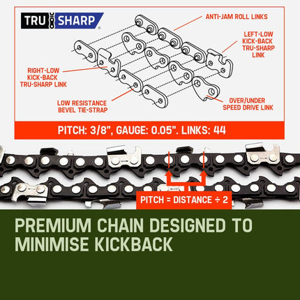 BAUMR-AG 65cc 7in1 Long Reach Garden Multi-tool, Pole Saw, Hedge & Line Trimmer, Brush Cutter, 12" Tree Trimming Pruning Chainsaw Bar, 2 Extension Shafts.