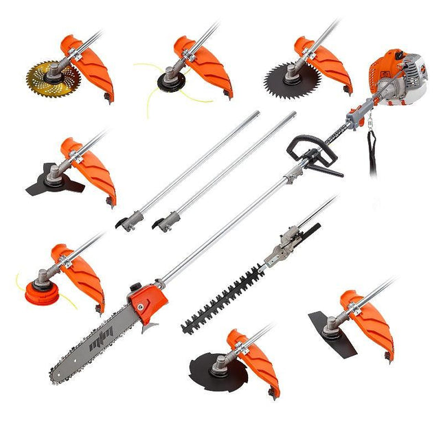 MTM 62CC Pole Chainsaw Hedge Trimmer Saw Brush Cutter Whipper Snipper Multi Tool.