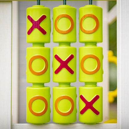 ROVO KIDS Wooden Tower Cubby House with Slide, Sandpit, Climbing Wall, Noughts & Crosses.