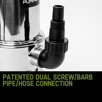 PROTEGE 1500W Submersible Dirty Water Pump Bore Tank Well Steel Automatic Clean.