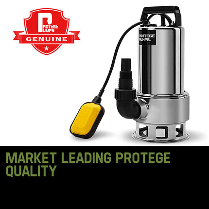 PROTEGE 2000W Submersible Dirty Water Pump Bore Tank Well Steel Automatic.