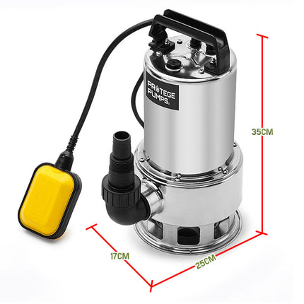 PROTEGE 2000W Submersible Dirty Water Pump Bore Tank Well Steel Automatic.