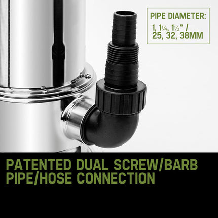 PROTEGE 2000W Submersible Dirty Water Pump Bore Tank Well Steel Automatic.