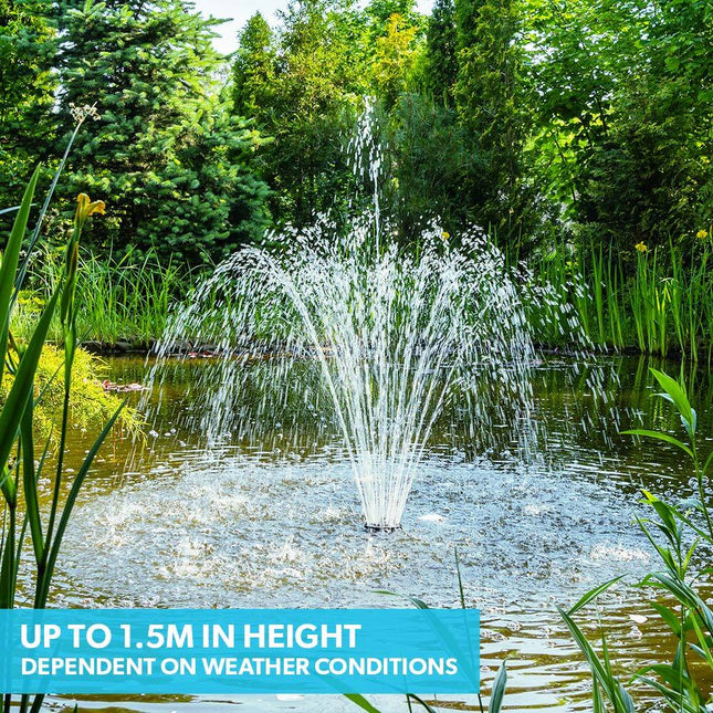 PROTEGE 10W Solar Powered Water Fountain Pump Pond Kit with Eco Filter Box.