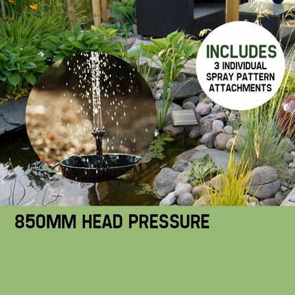 PROTEGE 5W Solar Powered Fountain Submersible Water Pump Panel Kit Garden Pond.