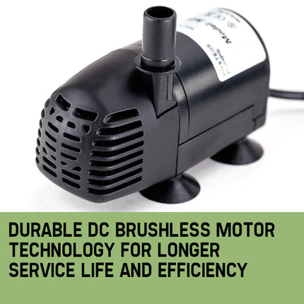 Protege 50W Solar Powered Fountain Submersible Water Pump Pond Kit Power Garden Panel.