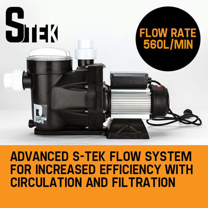 2000W Swimming Pool Spa Water Pump Electric Self Priming Filter 33,600L/H.