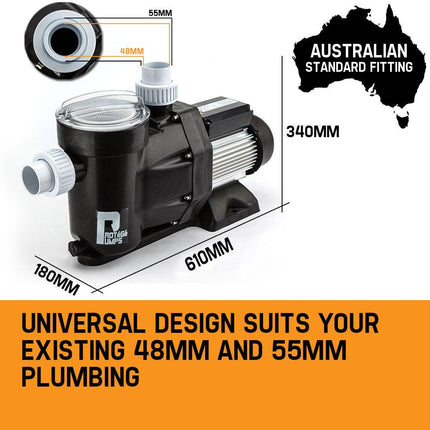 2000W Swimming Pool Spa Water Pump Electric Self Priming Filter 33,600L/H.
