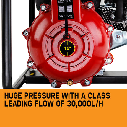 WARTON 8HP 1.5 1 Petrol High Pressure Water Transfer Pump Fire Irrigation.