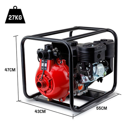 WARTON 8HP 1.5 1 Petrol High Pressure Water Transfer Pump Fire Irrigation.