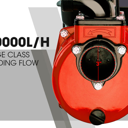 Warton 8HP 3 Petrol Water Transfer Pump High Pressure Fire Fighting Irrigation.