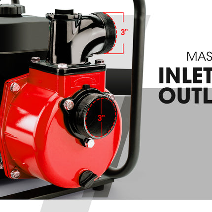 Warton 8HP 3 Petrol Water Transfer Pump High Pressure Fire Fighting Irrigation.