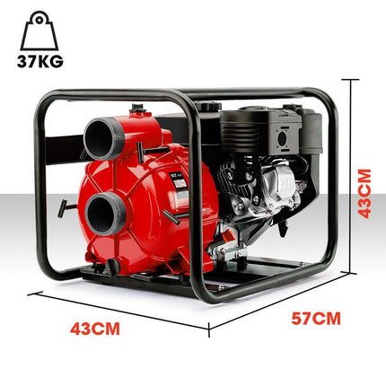 WARTON 8HP 3 Petrol Trash Water Transfer Pump Pressure Firefighting Irrigation.