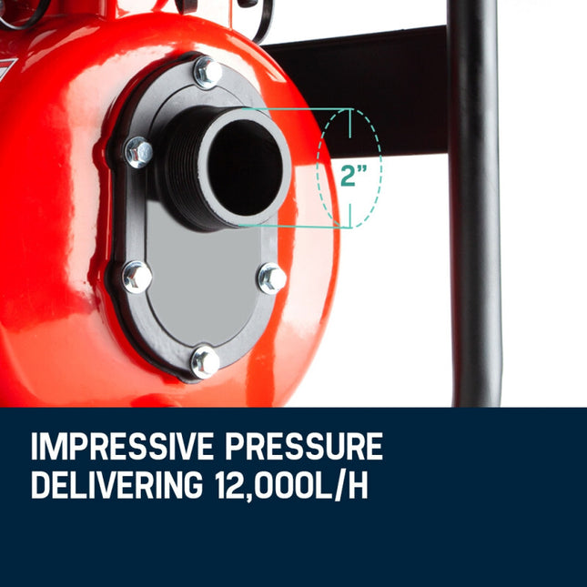 WARTON Petrol Water Pump 8HP Fire Fighting High Pressure Transfer Irrigation 4.