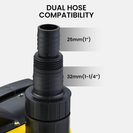 PROTEGE Tight Access Clean/Grey Water Submersible Sump Pump, Integrated Float Switch.
