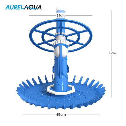 AURELAQUA Automatic Pool Cleaner, Flow-valve Suction Tech for Floors, Walls & Waterline.
