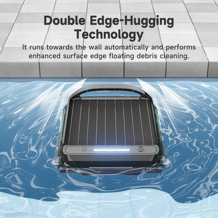 WYBOT F1 Solar Robotic Pool Skimmer, Large 7L Basket, APP Control and Customisable Route, Automatic Cleaner of Leaves and Fine Debris.