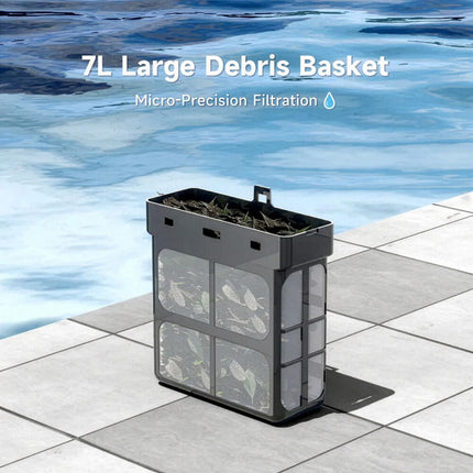 WYBOT F1 Solar Robotic Pool Skimmer, Large 7L Basket, APP Control and Customisable Route, Automatic Cleaner of Leaves and Fine Debris.