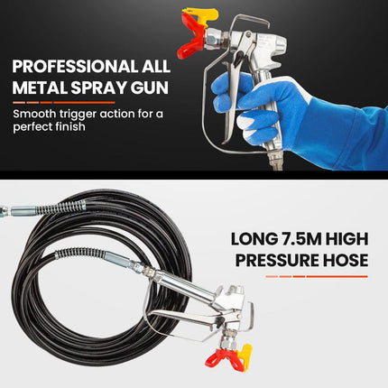 Unimac 740W Electric Airless Paint Sprayer Portable High Pressure Station Spray Gun.