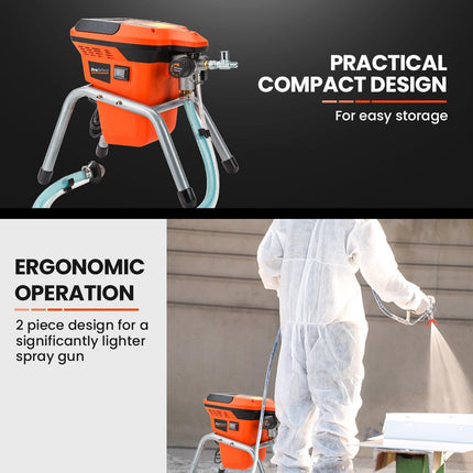 Unimac 740W Electric Airless Paint Sprayer Portable High Pressure Station Spray Gun.