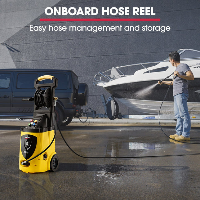 JET-USA RX550 Electric High Pressure Washer 3500PSI, 5 Nozzles, Spin & Wheel Brush, Deck Cleaner, Turbo Head, 10M Hose.