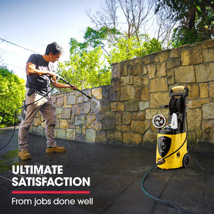 JET-USA RX550 Electric High Pressure Washer 3500PSI, 5 Nozzles, Spin & Wheel Brush, Deck Cleaner, Turbo Head, 10M Hose.