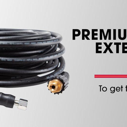Jet-USA 20M Petrol Pressure Washer Hose Extension with Drain Cleaner Nozzle Accesory Pack.