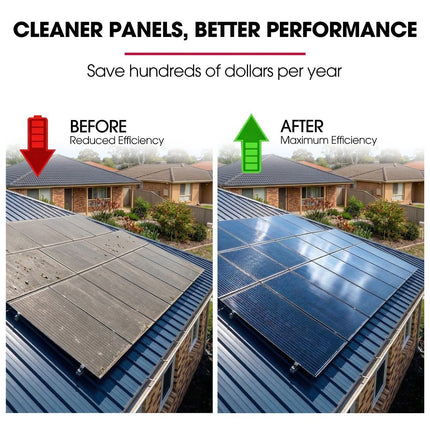 JET-USA 5.5m Telescopic Rotary Surface Cleaner Brush, for Solar Panels, Walls, Windows, M22 Pressure Washer Connection.