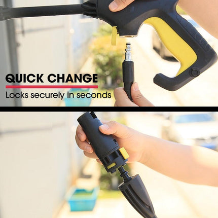 JET-USA RX530 Electric High Pressure Washer, 2400PSI 3 Nozzles, Brush Head Cleaner, Detergent Bottle.