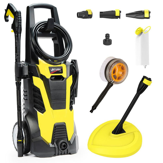 JET-USA RX540s Electric High Pressure Washer, 2900PSI 2 Nozzles, Brush Head, Deck Cleaner, Detergent Bottle.