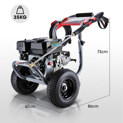 Jet-USA 7HP 4800PSI Petrol High Pressure Washer 4-Stroke Engine Gun Water Cleaner Gurney 9M Hose.