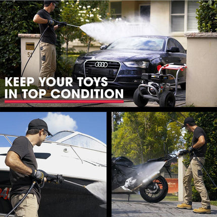 Jet-USA 7HP 4800PSI Petrol High Pressure Washer 4-Stroke Engine Gun Water Cleaner Gurney 9M Hose.