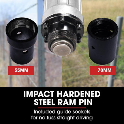 BAUMR-AG HP360e 2200W Electric Post Driver, with 2 Piling Socket Sleeves.