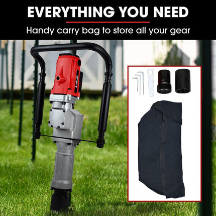 BAUMR-AG HP360e 2200W Electric Post Driver, with 2 Piling Socket Sleeves.