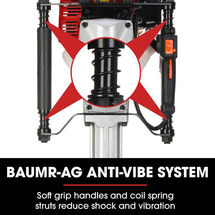 Baumr-AG 52cc 2-Stroke Petrol Post Driver with 2 Drive Sockets.