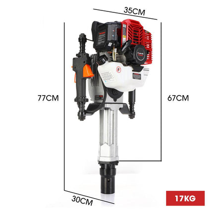 Baumr-AG 52cc 2-Stroke Petrol Post Driver with 2 Drive Sockets.