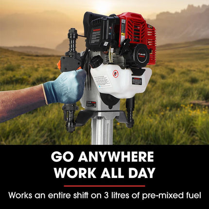Baumr-AG 52cc 2-Stroke Petrol Post Driver with 2 Drive Sockets.