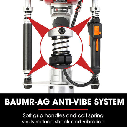 BAUMR-AG 38cc 4-Stroke Petrol Post Driver, with Carry Case & 3 Piling Sleeves.