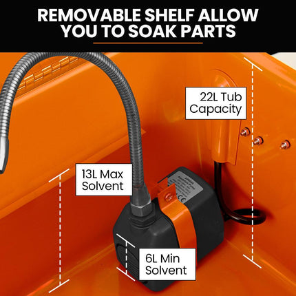 Unimac 22L Auto Parts Washer, for Home, Business and Small Garages.