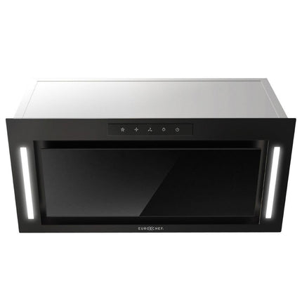 EUROCHEF 60cm Undermount Rangehood Black, Quiet 3-Speed, 3-Layer Dishwashable Filter, LED Lights EUR60B.