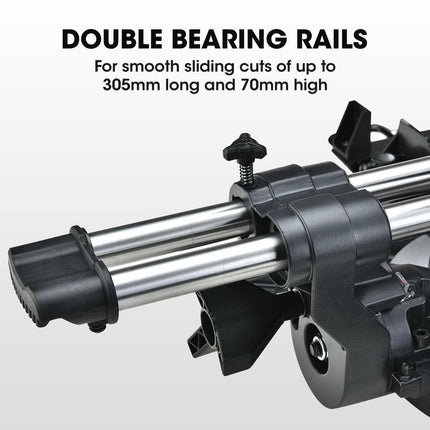 BAUMR-AG 210mm Compound Mitre Saw Dual Bevel Sliding Drop Saws 1500W.