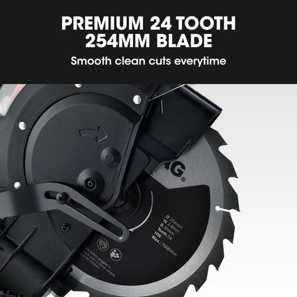 BAUMR-AG 254mm Dual Bevel Sliding Compound Mitre Drop Saw.