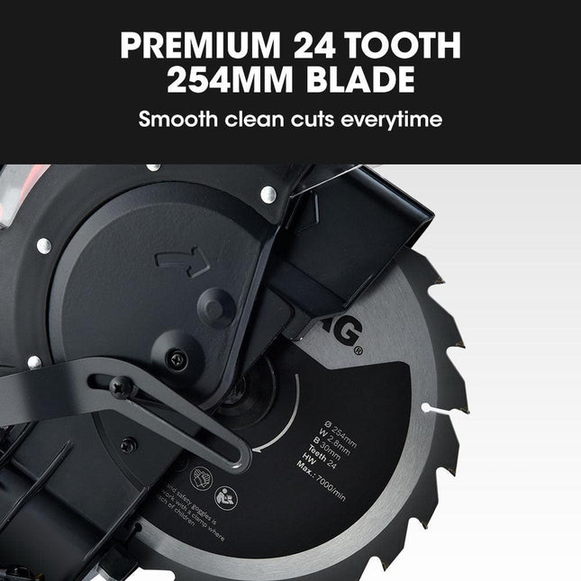 BAUMR-AG 254mm Dual Bevel Sliding Compound Mitre Drop Saw.