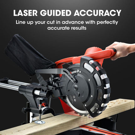 BAUMR-AG 254mm Dual Bevel Sliding Compound Mitre Drop Saw.